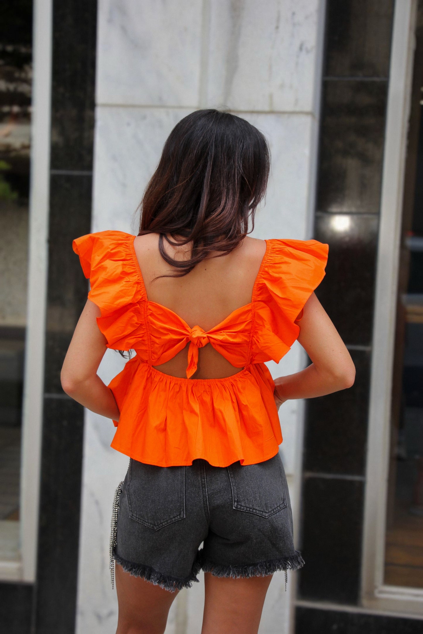 Ruffles & Rust Top