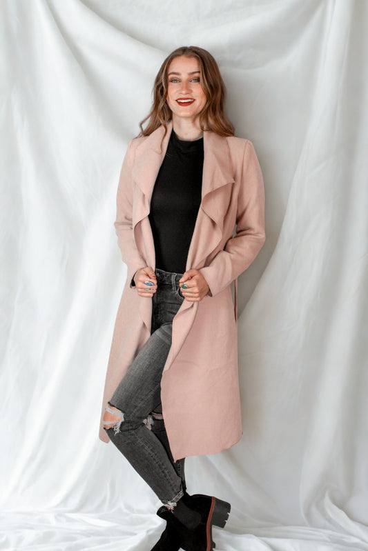 Blush Tie coat